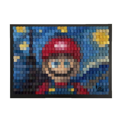 Super Mario & Starry Night Wide style