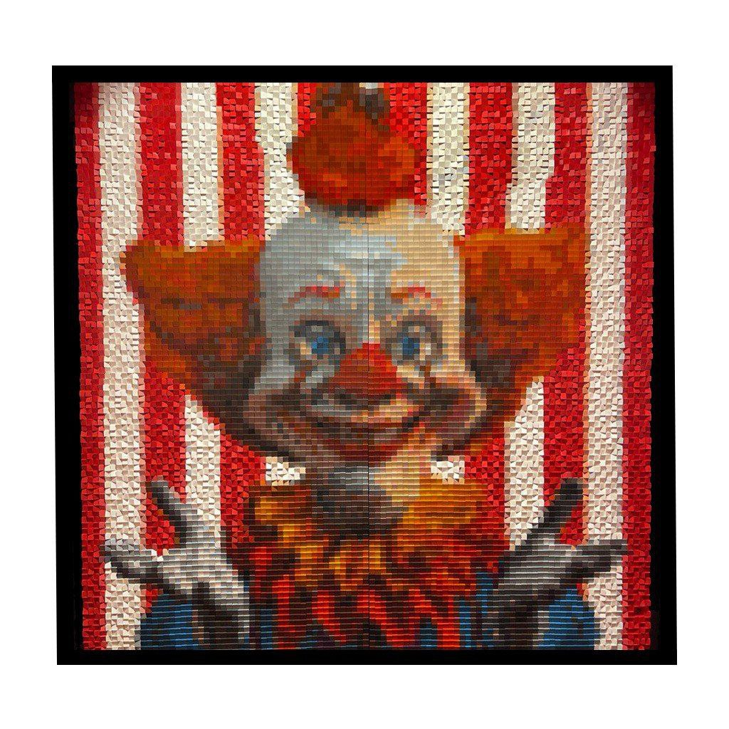 The happy clown in the circus